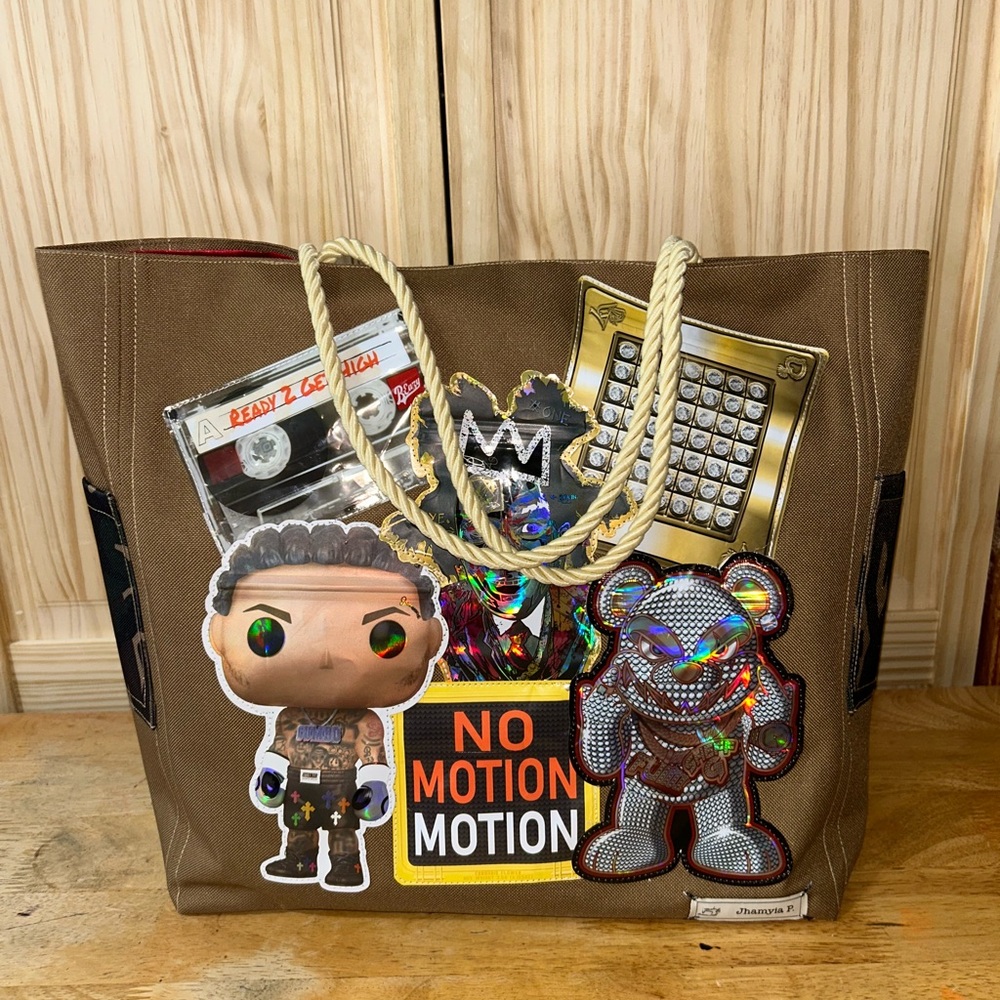 Brown Tote Bag with Rope Handles